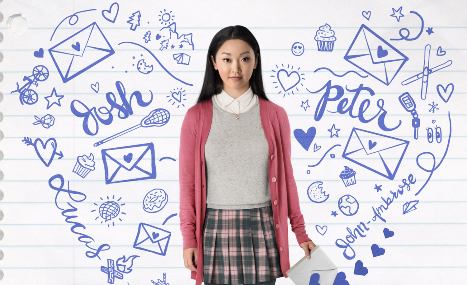 Lara Jean Covey from the poster of Netflix's 'To All the Boys I've Loved Before,' based on the YA novel by Jenny Han.