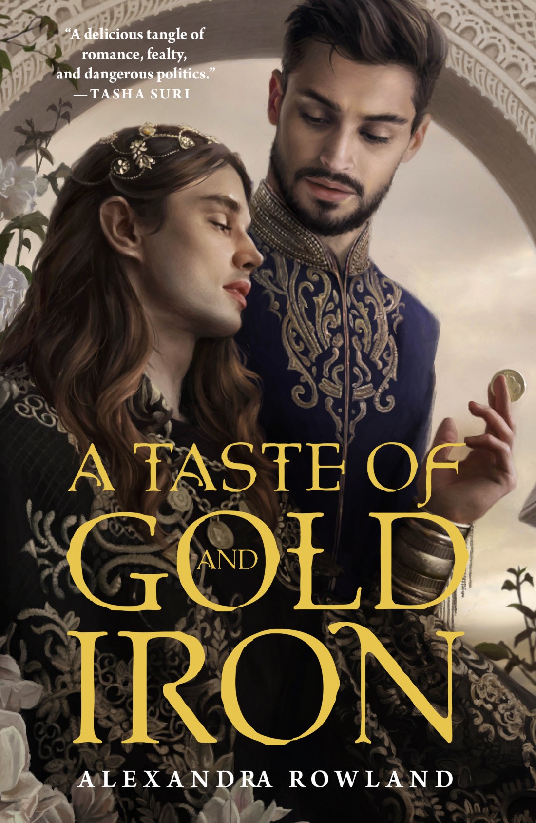 cover for a taste of gold and iron by alexandra rowland